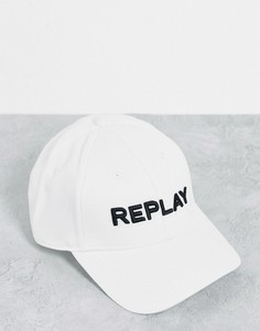 Бейсболка с логотипом Replay-Белый