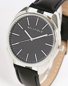 Черные мужские часы в современном стиле Bellfield-Серебристый