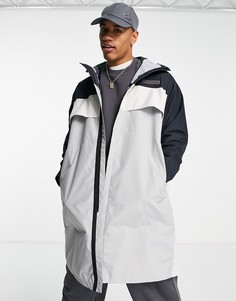 Удлиненное пальто черного и серого цветов Lacoste-Черный
