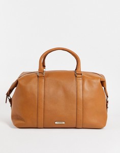 Светло-коричневая спортивная сумка из мягкой зернистой кожи Bolongaro Trevor-Коричневый цвет