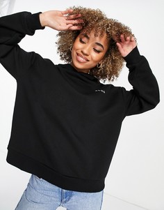 Черный oversized-худи из органического хлопка с принтом логотипа NA-KD