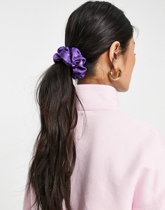 Атласная резинка для волос со звездами фиолетового и розового цветов Pieces-Фиолетовый цвет