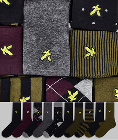 Набор из 10 носков разных цветов Lyle & Scott Bodywear-Разноцветный