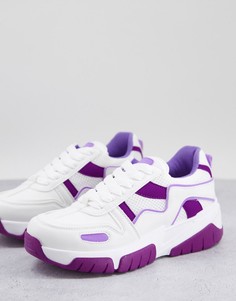 Массивные фиолетовые кроссовки со шнуровкой Topshop Crouch-Фиолетовый цвет