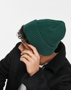 Зеленая шапка бини крупной вязки Only & Sons-Зеленый цвет