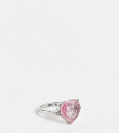 Серебристое кольцо с отделкой в форме сердца и надписью "mum" Reclaimed Vintage Inspired-Серебристый