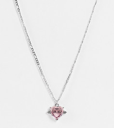 Серебристое ожерелье с отделкой в форме сердца и надписью "Mum" Reclaimed Vintage Inspired-Серебристый