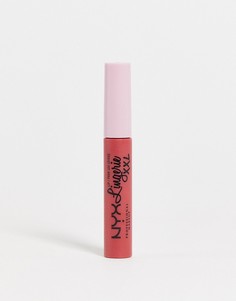 Жидкая матовая губная помада NYX Professional Makeup Lip Lingerie XXL – Warm Up-Светло-бежевый цвет
