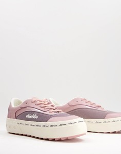 Розовые со светлым кроссовки на шнуровке ellesse Alzina-Фиолетовый цвет