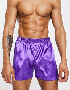 Фиолетовые атласные боксеры New Look-Фиолетовый цвет
