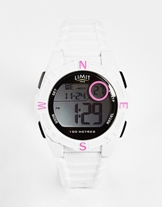Цифровые часы белого цвета с розовыми элементами Limit-Белый