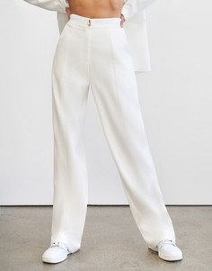 Классические брюки кремового цвета 4th & Reckless-Белый