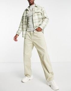 Бежевые вельветовые брюки Weekday Galaxy-Светло-бежевый цвет