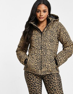 Горнолыжная куртка с леопардовым принтом Protest Dallas-Коричневый цвет