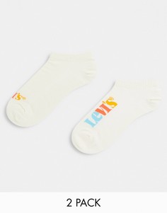 Набор из 2 пар низких белых носков с логотипом Levis-Белый