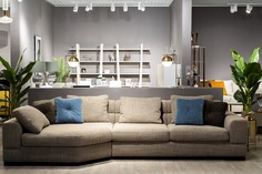 Диван угловой lazio (garda decor) коричневый 345x90x147 см.