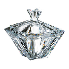 Конфетница с крышкой metropolitan 22см (crystalite bohemia) прозрачный 20x18x20 см.