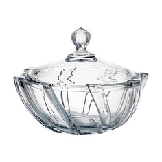 Конфетница с крышкой infinity 19см (crystalite bohemia) прозрачный 19x16x19 см.