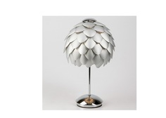 Настольная лампа декоративная cedro (bogates) серебристый 38 см.