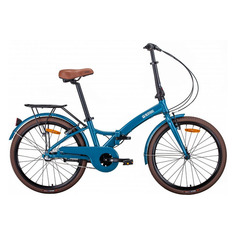 Велосипед BEARBIKE Copenhagen (2021), городской (взрослый), колеса 24", синий, 14.3кг [1bkb1c343004]