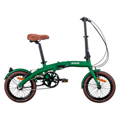 Велосипед BEARBIKE Budapest (2021), городской (детский), колеса 16", зеленый матовый, 10кг [1bkb1c3c3002]