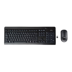Комплект (клавиатура+мышь) Fujitsu LX410 RU/US, USB, беспроводной, черный [s26381-k410-l419]