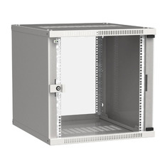 Шкаф коммутационный ITK Linea WE (LWE3-12U64-GF) настенный 12U 600x450мм пер.дв.стекл направл.под за