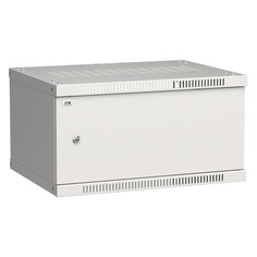 Шкаф коммутационный ITK Linea WE (LWE3-06U64-MF) настенный 6U 600x450мм пер.дв.металл 50кг серый 400