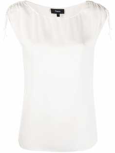 Theory блузка без рукавов с кулиской