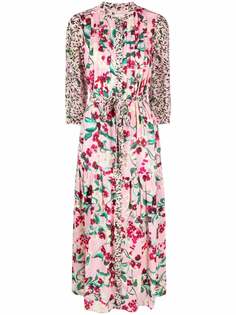 Saloni платье-рубашка Remi-C с цветочным принтом