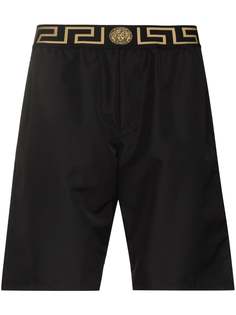 Versace плавки-шорты с узором Greca Key