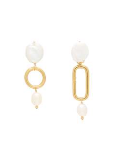 éliou Deco pearl-embellished clip-on earrings