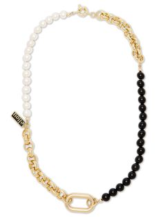 éliou Abbey onyx pearl necklace