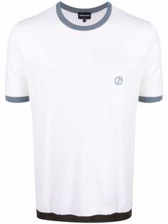 Giorgio Armani шерстяной футболка с вышитым логотипом