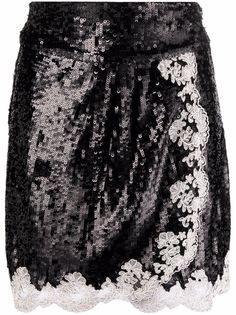 TWINSET юбка с кружевом и пайетками
