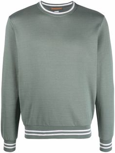 Eleventy толстовка с отделкой в полоску