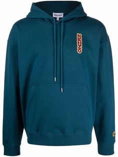 Kenzo худи с кулиской и вышитым логотипом