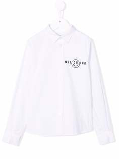 Moschino Kids рубашка с логотипом