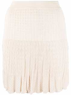 Alaïa Pre-Owned юбка мини фактурной вязки 1990-х годов