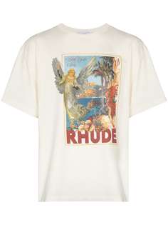 Rhude футболка с графичным принтом
