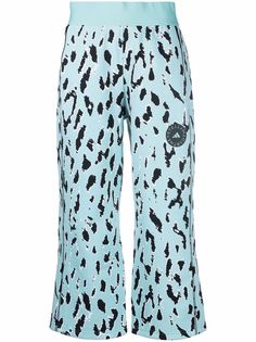 adidas by Stella McCartney укороченные спортивные брюки с леопардовым принтом