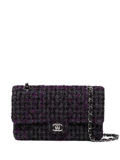 Chanel Pre-Owned твидовая сумка на плечо Double Flap 2003-го года