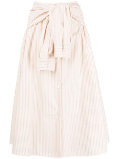 MM6 Maison Margiela расклешенная юбка в полоску