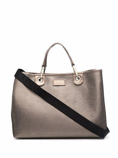 Emporio Armani сумка-тоут с нашивкой-логотипом