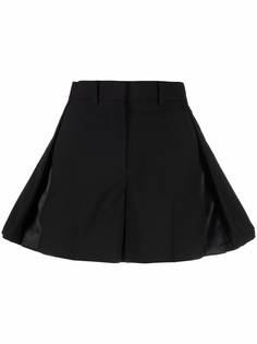 sacai шорты с завышенной талией и складками