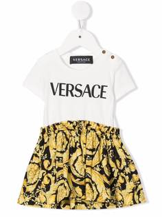 Versace Kids платье с принтом Barocco