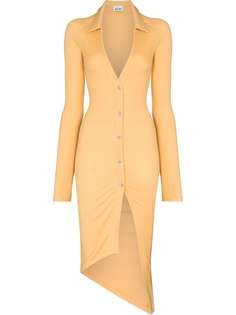 ALIX NYC платье асимметричного кроя в рубчик