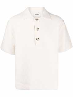 Nanushka трикотажная рубашка поло с короткими рукавами