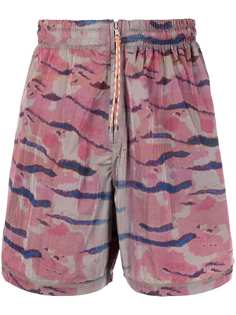 Aries шорты на молнии с абстрактным принтом