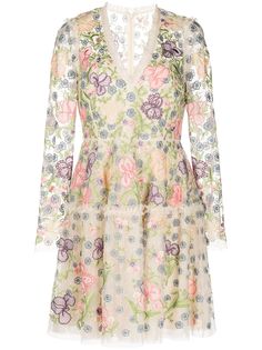 Needle & Thread платье мини Iris с вышивкой